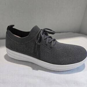 Grey and white FitFlop sneakers #greyshoes